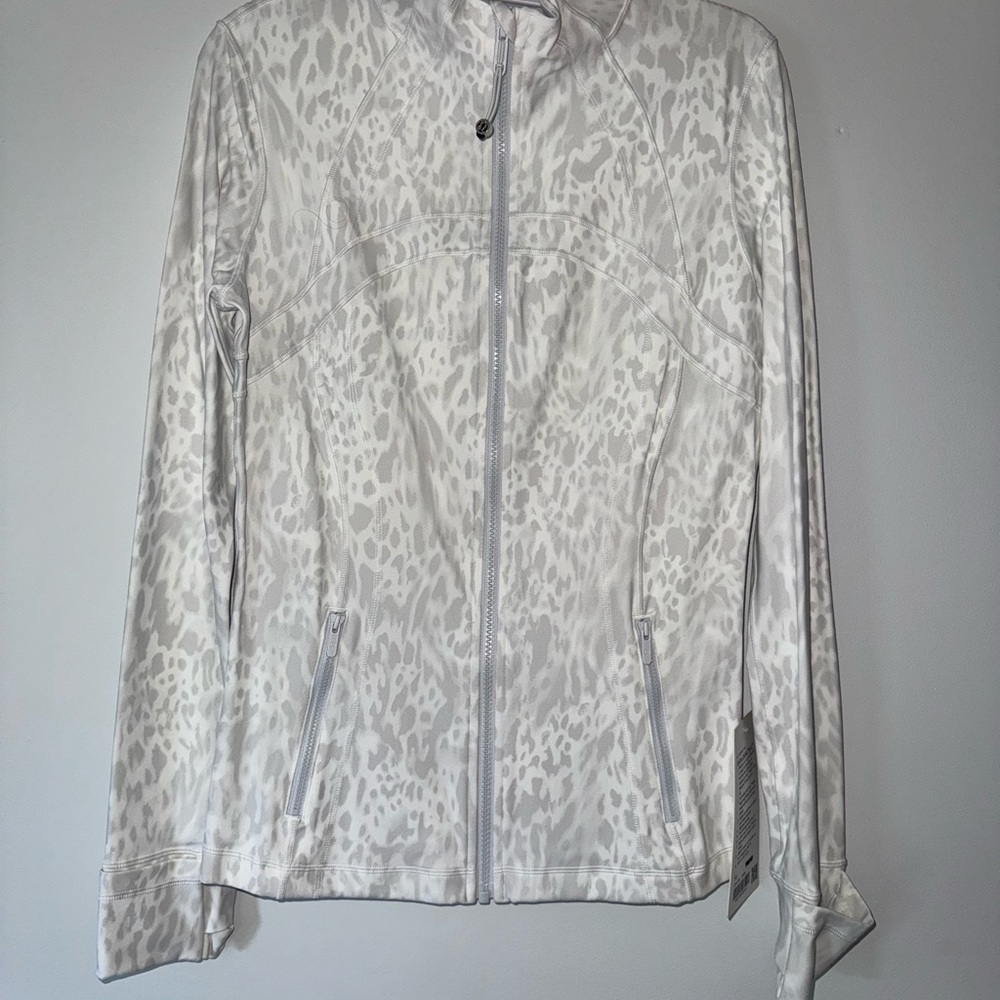 Women's White Patterned Workout Jacket - image 2